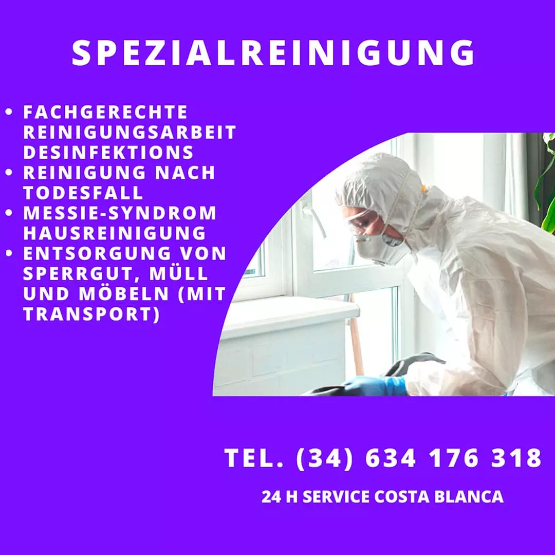 Spezialreinigung an der Costa Blanca