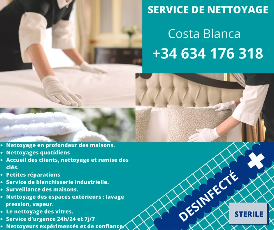 Nettoyage de maisons sur la Costa Blanca
