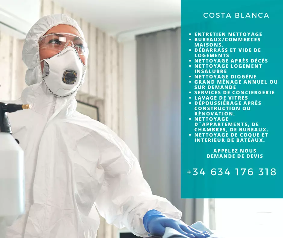 Nettoyages spéciaux sur la Costa Blanca